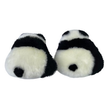 Sheepskin Panda Plush Pillow, Natural Australian Genuine Sheepskin Pillow, Decorative Fur Pillow, Bedroom Living Room Sofa Throw Pillow